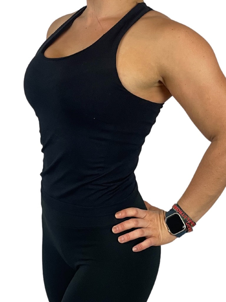 Butte X Back Tank- Black