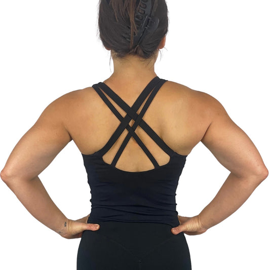 Butte X Back Tank- Black