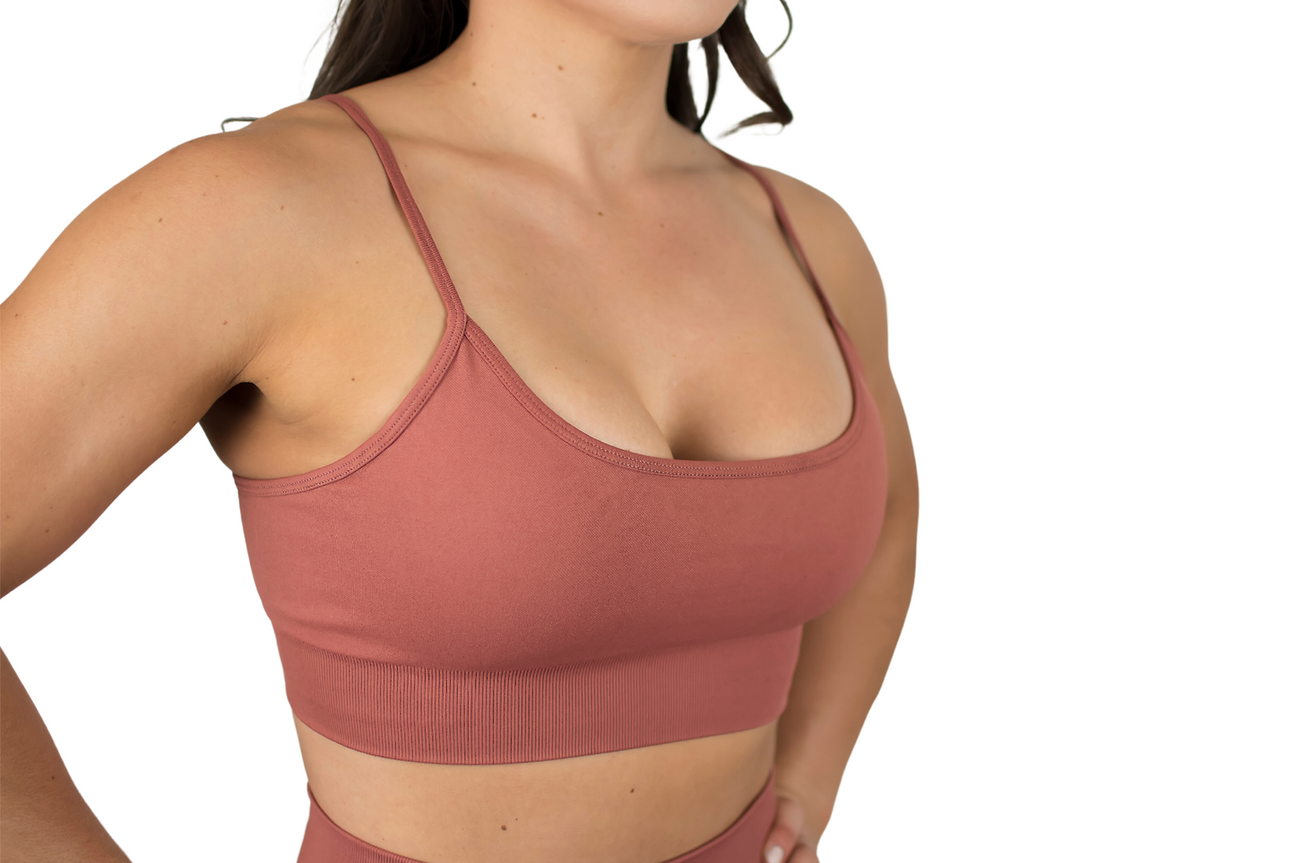 Butte Spaghetti Strap Bra- Rose