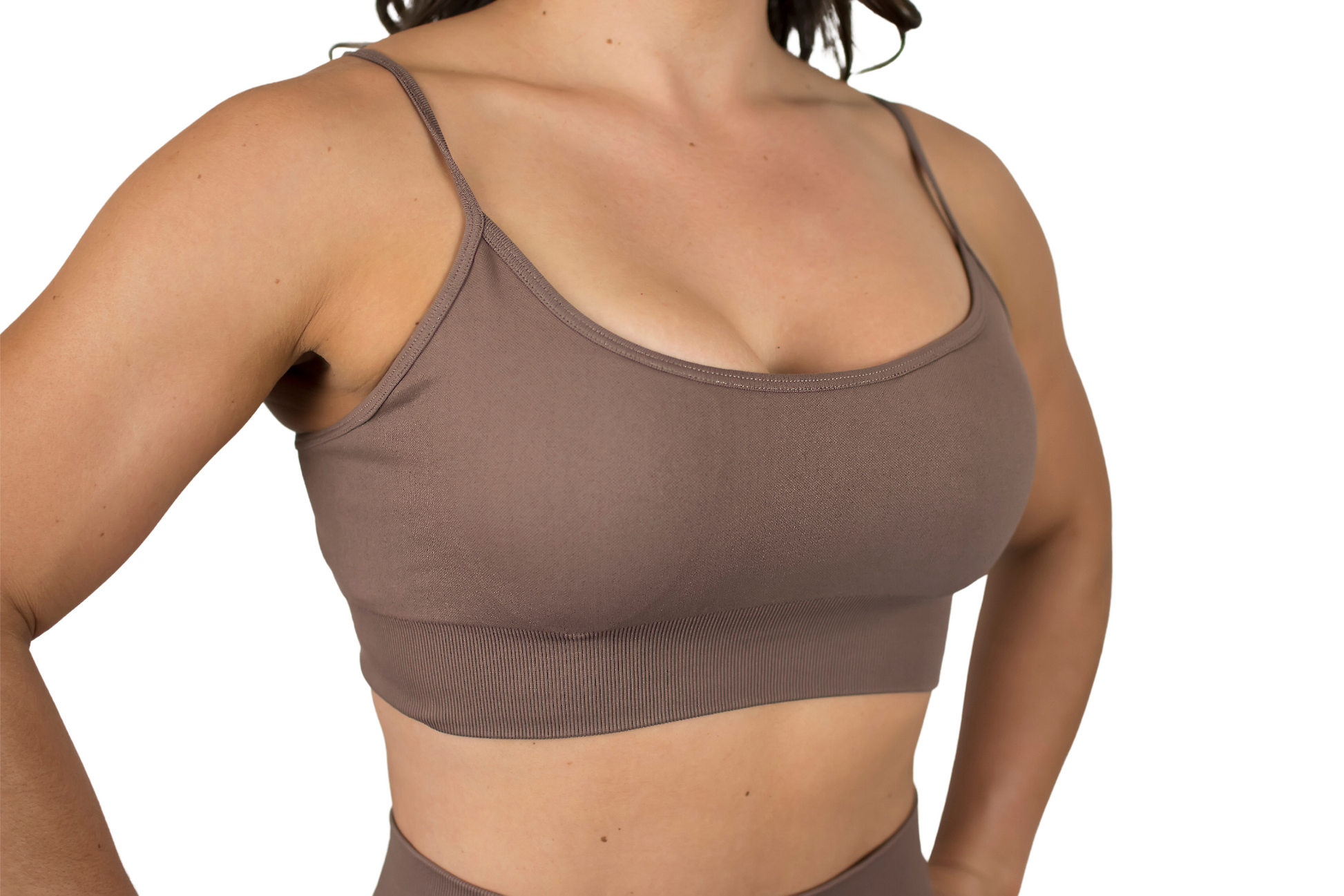 Butte Spaghetti Strap Bra- Chocolate
