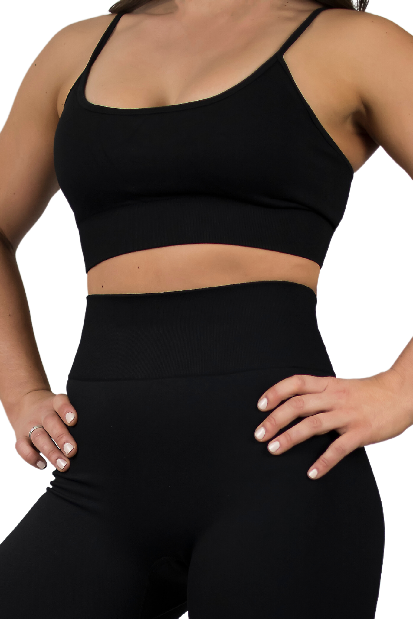 Butte Spaghetti Strap Bra- Black
